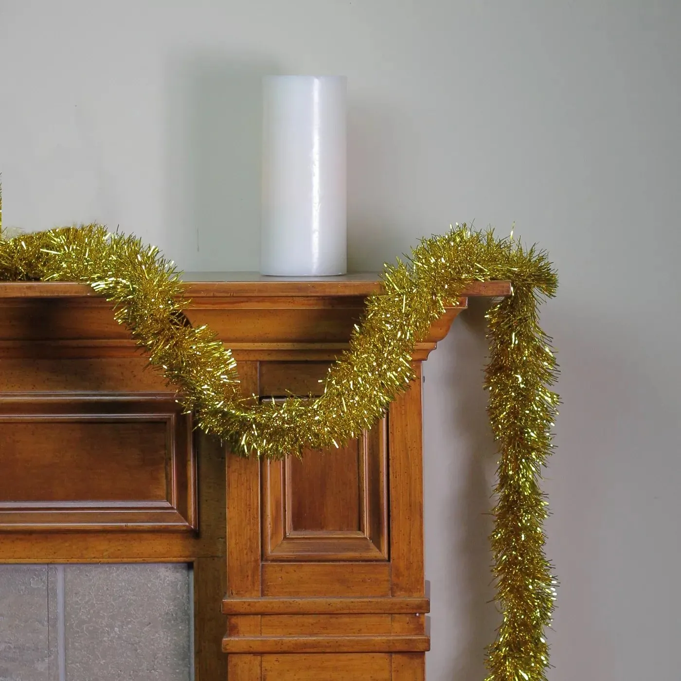 15' Gold Tinsel Christmas Garland