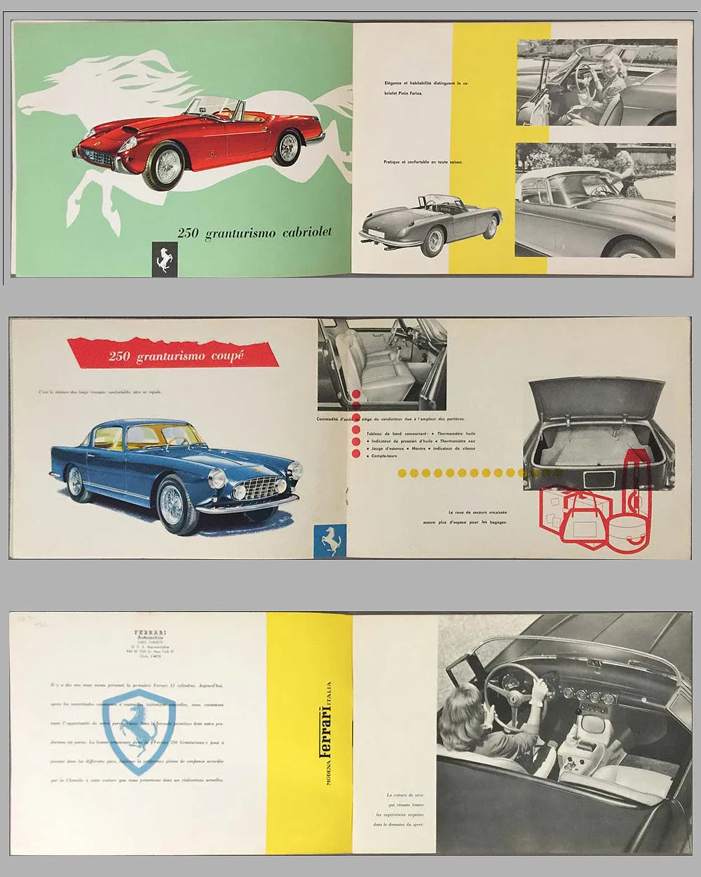 1958 Ferrari 250 Granturismo full line sales brochure