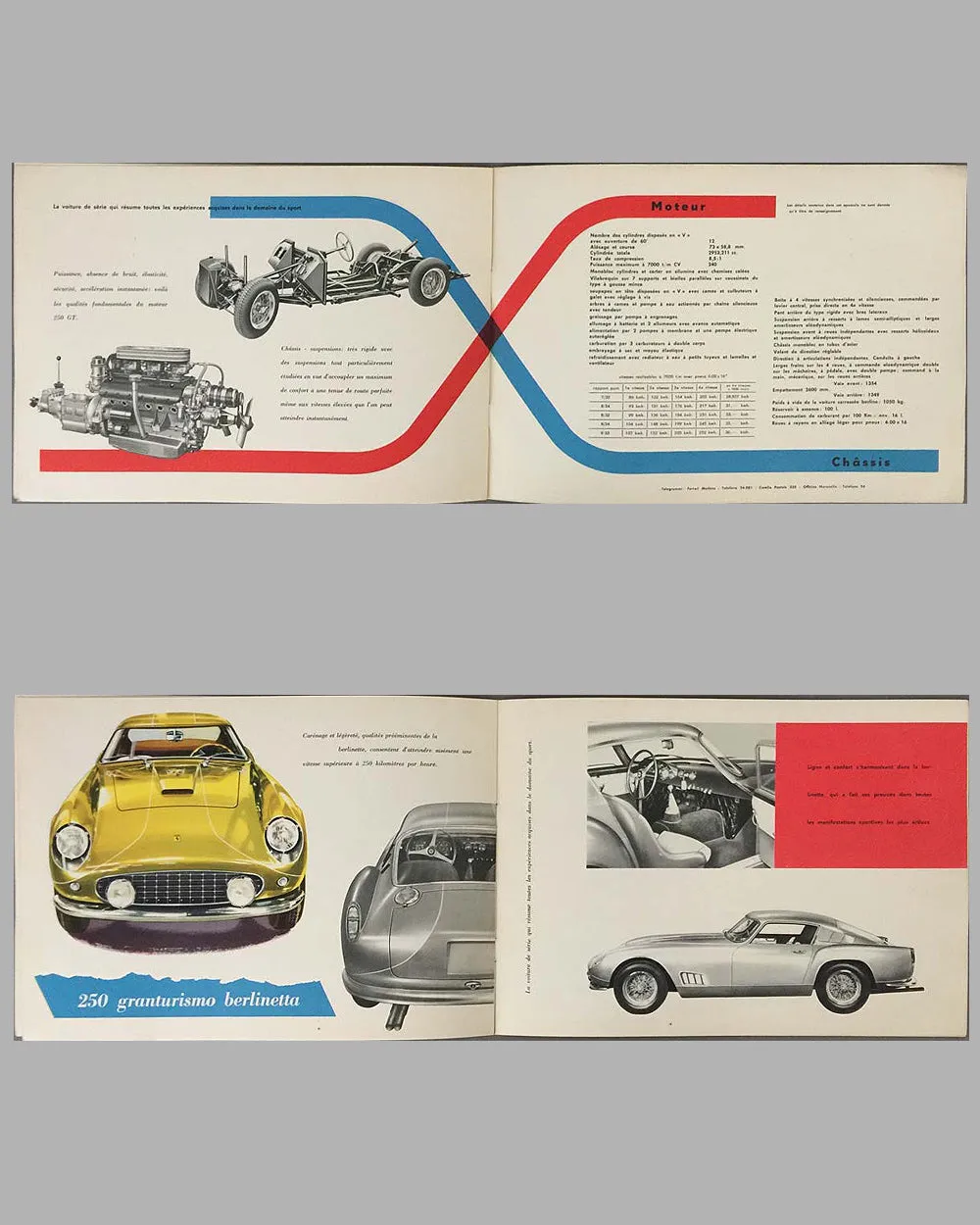 1958 Ferrari 250 Granturismo full line sales brochure