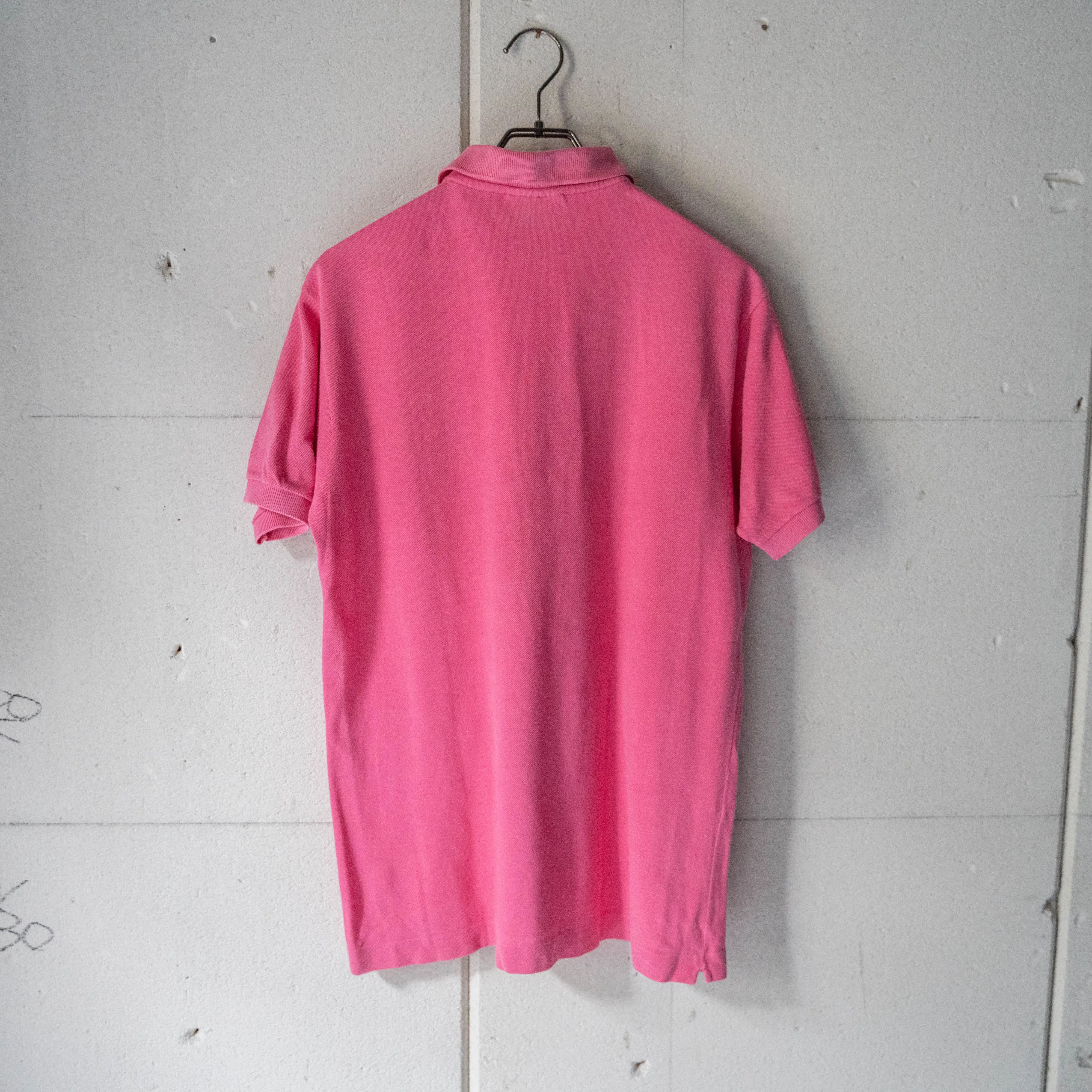 1970-80s LACOSTE pink color polo shirt 'made in France' -2