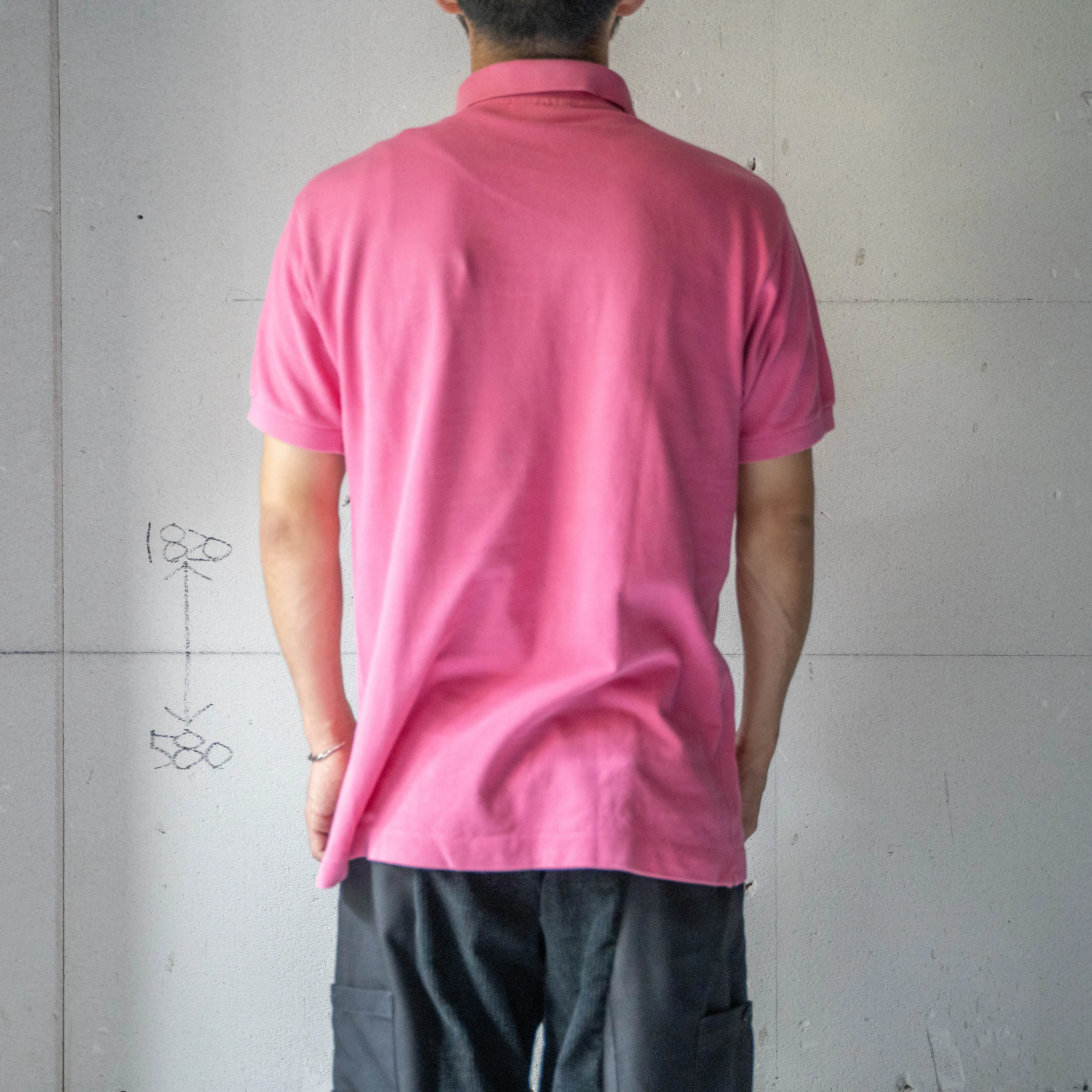 1970-80s LACOSTE pink color polo shirt 'made in France' -2