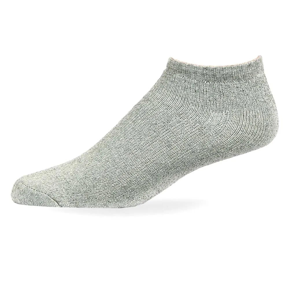 4 Pair No Show Sport Socks Men Cushioned Crew Athletic Basketball Size 9-11 Grey