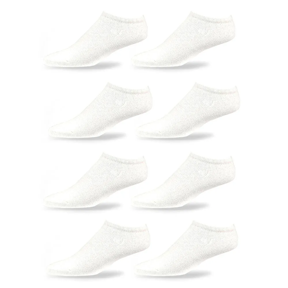 4 Pairs Mens Cushioned Sports Socks No Show Crew Athletic Basketball Size 9-11