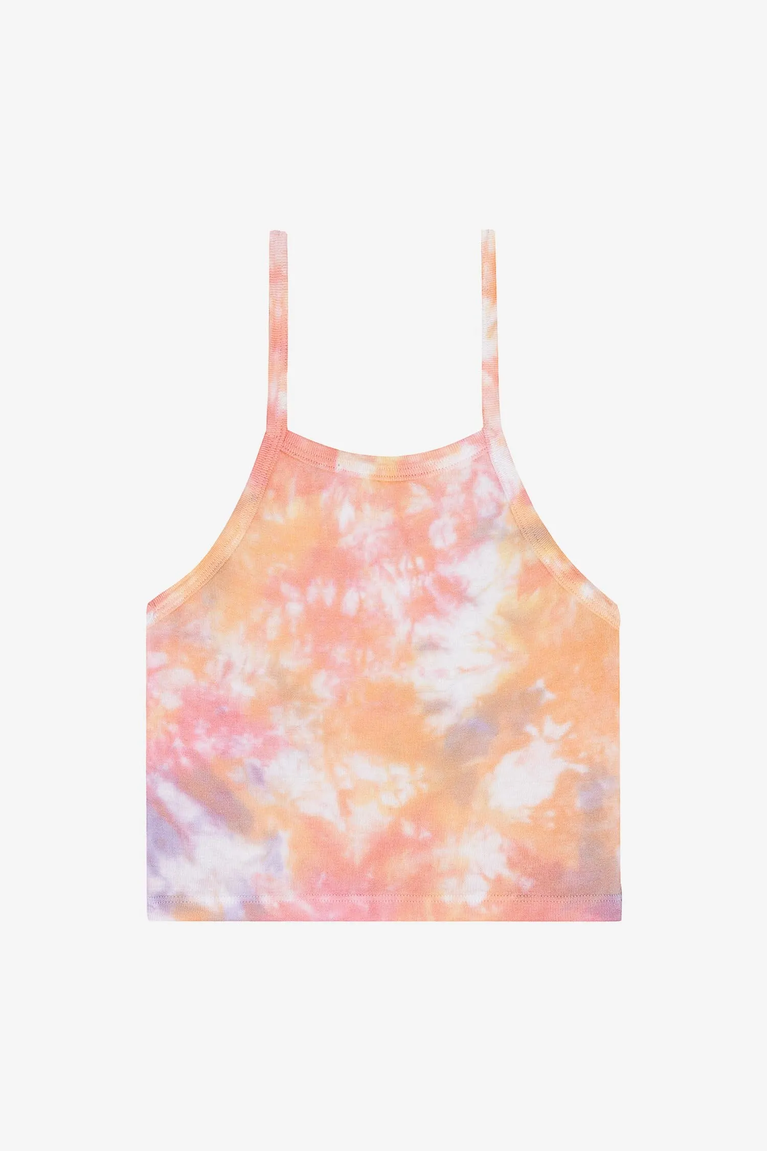 43091TD - Tie Dye Baby Rib Halter Top