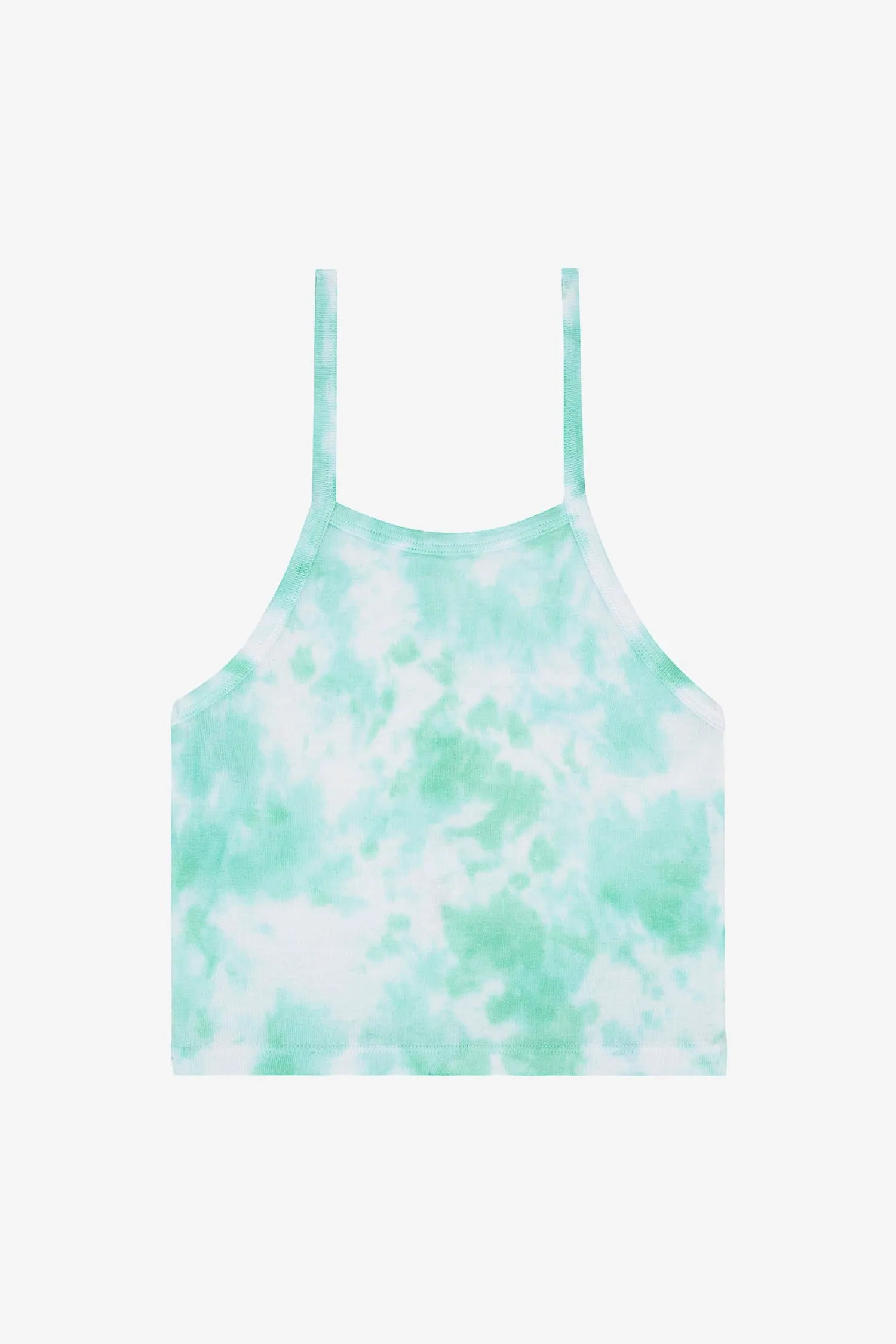 43091TD - Tie Dye Baby Rib Halter Top