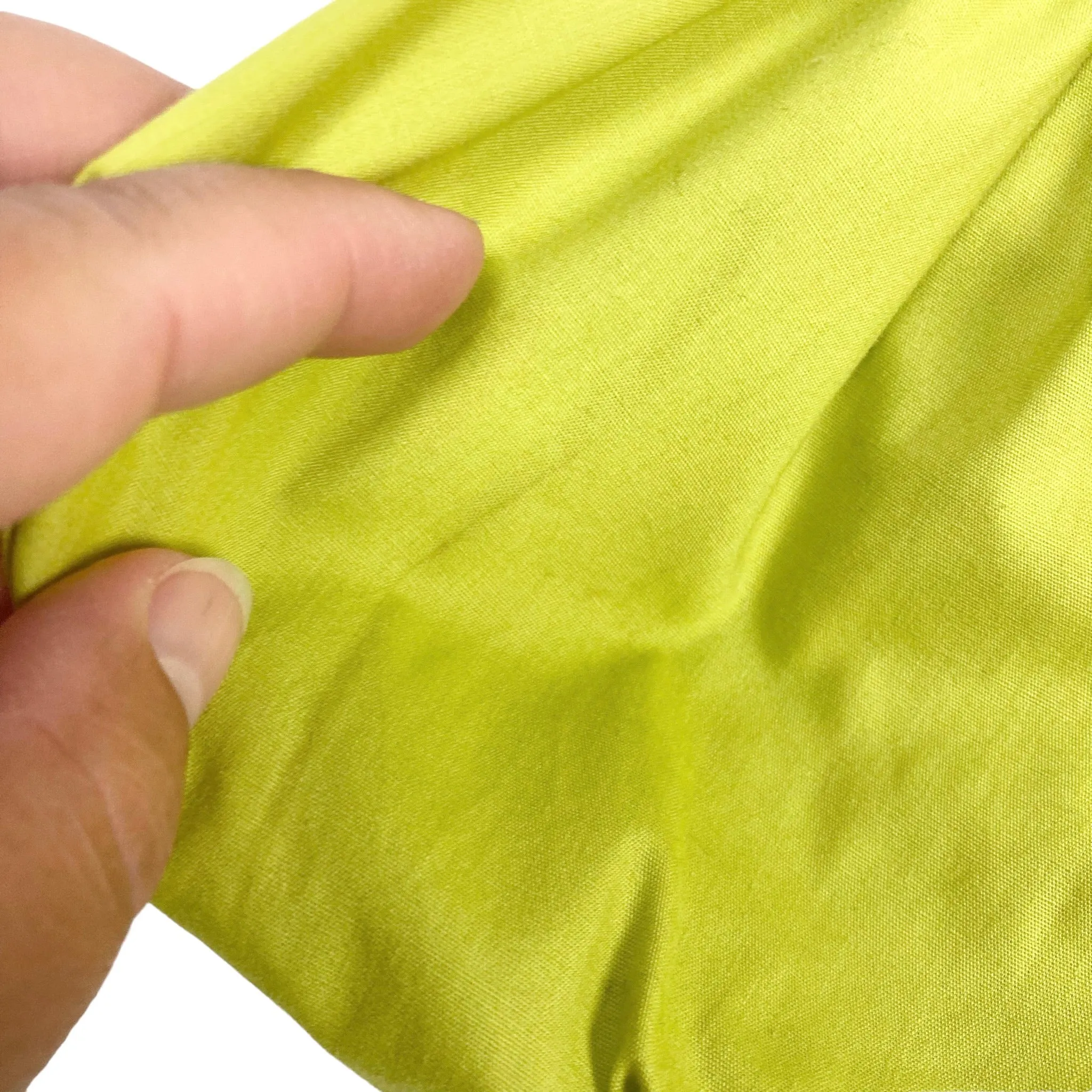 Abercrombie & Fitch Chartreuse Poplin Off the Shoulder Cropped Top- Size S (sold out online, see notes)
