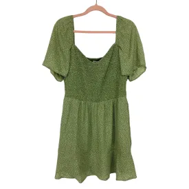 Abercrombie & Fitch Green Floral Fit To Flatter Dress NWT- Size XL