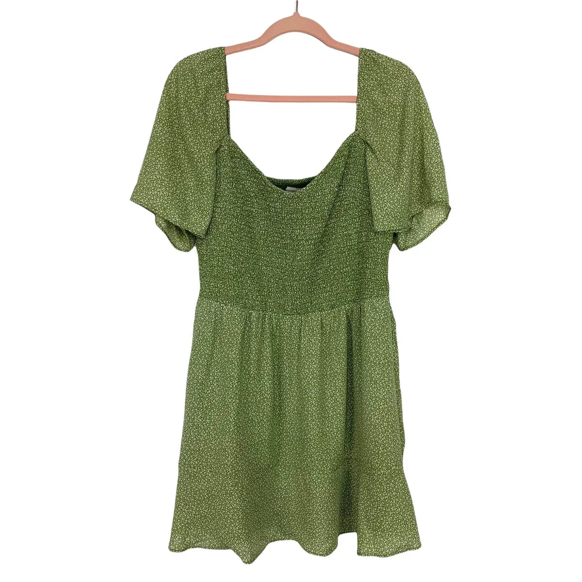 Abercrombie & Fitch Green Floral Fit To Flatter Dress NWT- Size XL