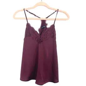 Abercrombie & Fitch Wine Lace Trim Cami- Size XS