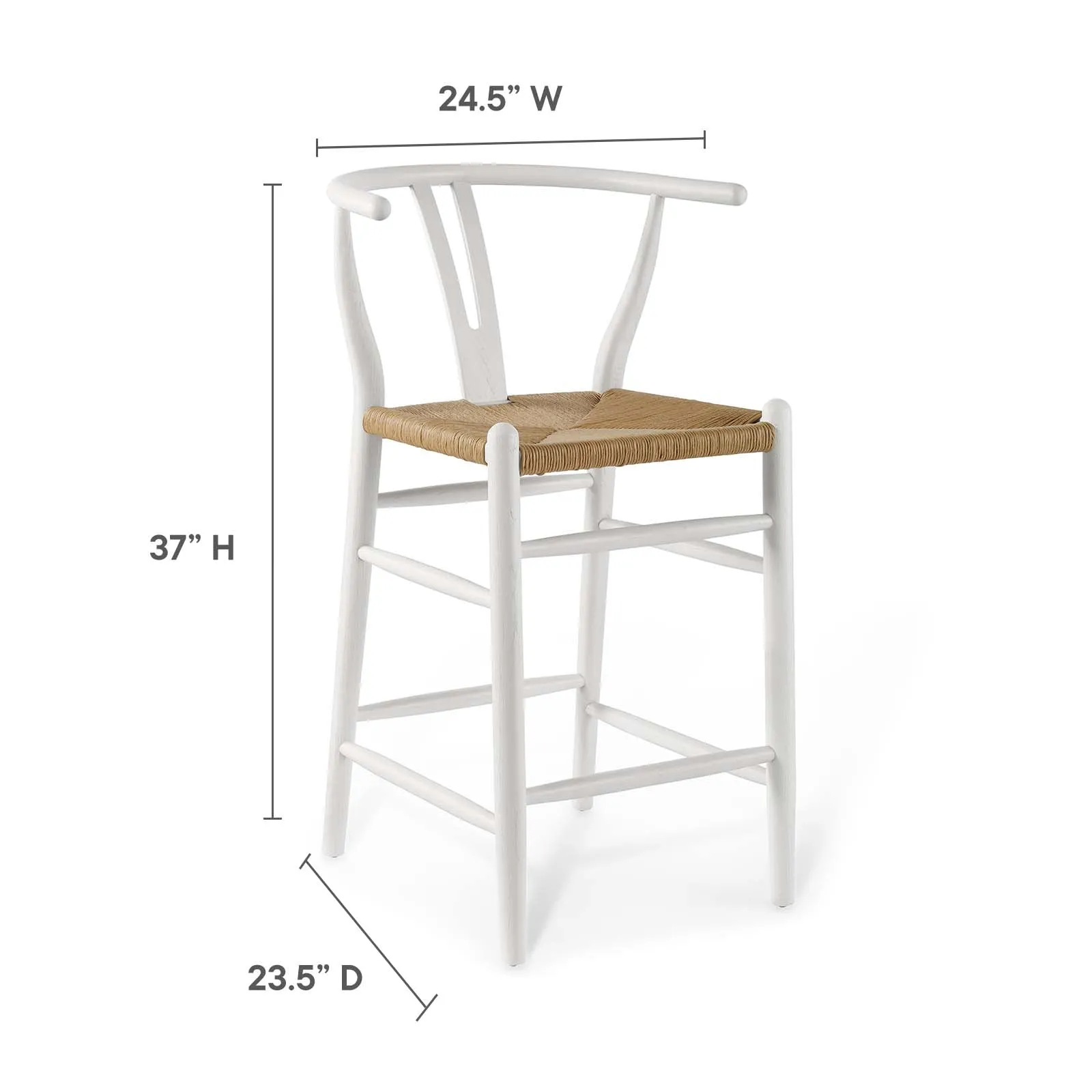Amish Wood Counter Stool by Modway