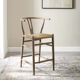 Amish Wood Counter Stool by Modway