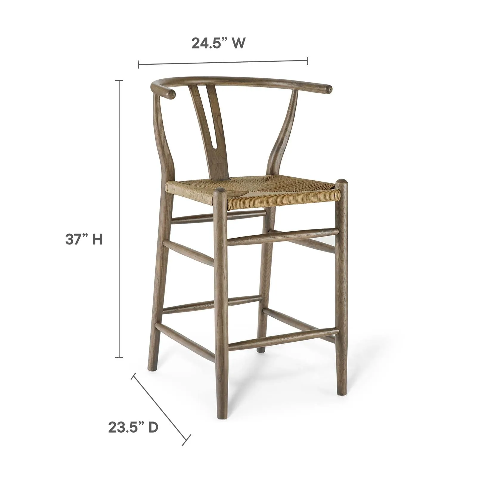 Amish Wood Counter Stool by Modway