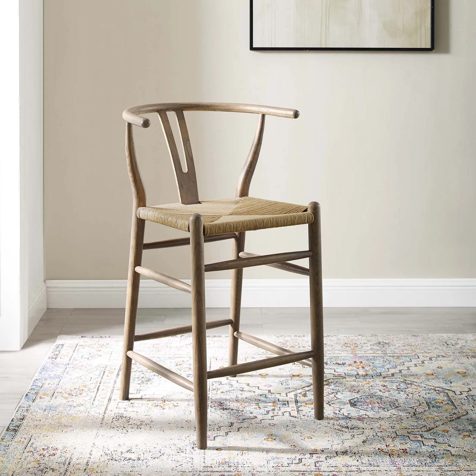 Amish Wood Counter Stool by Modway