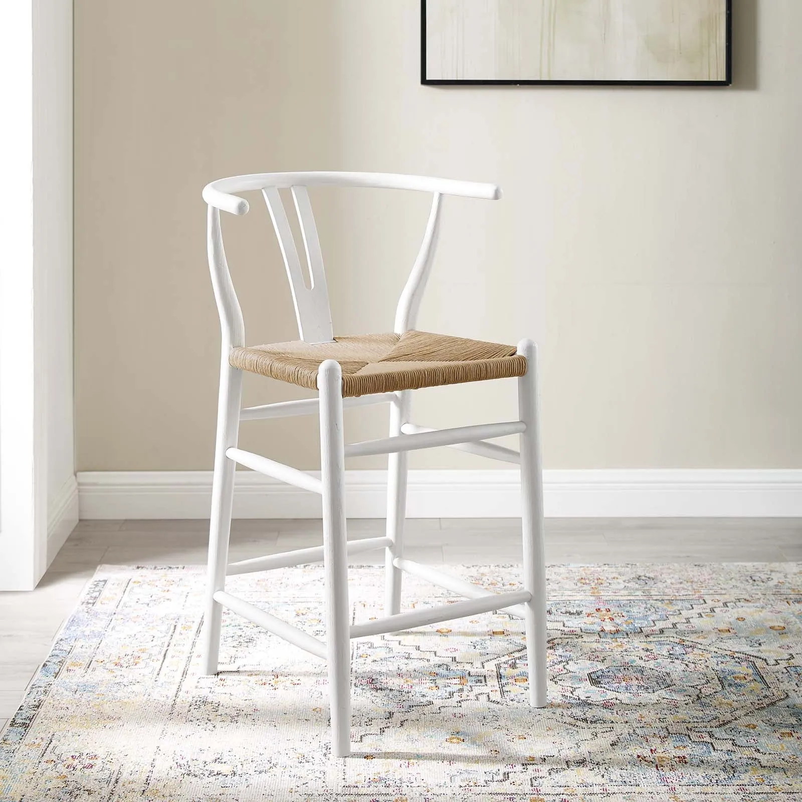 Amish Wood Counter Stool by Modway