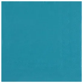 Aqua Blue Large Compostable Lunch Paper Party Napkins, 25 Count
