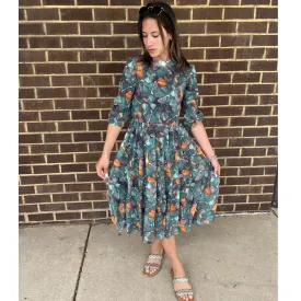 Arwen Tiered Dress Green