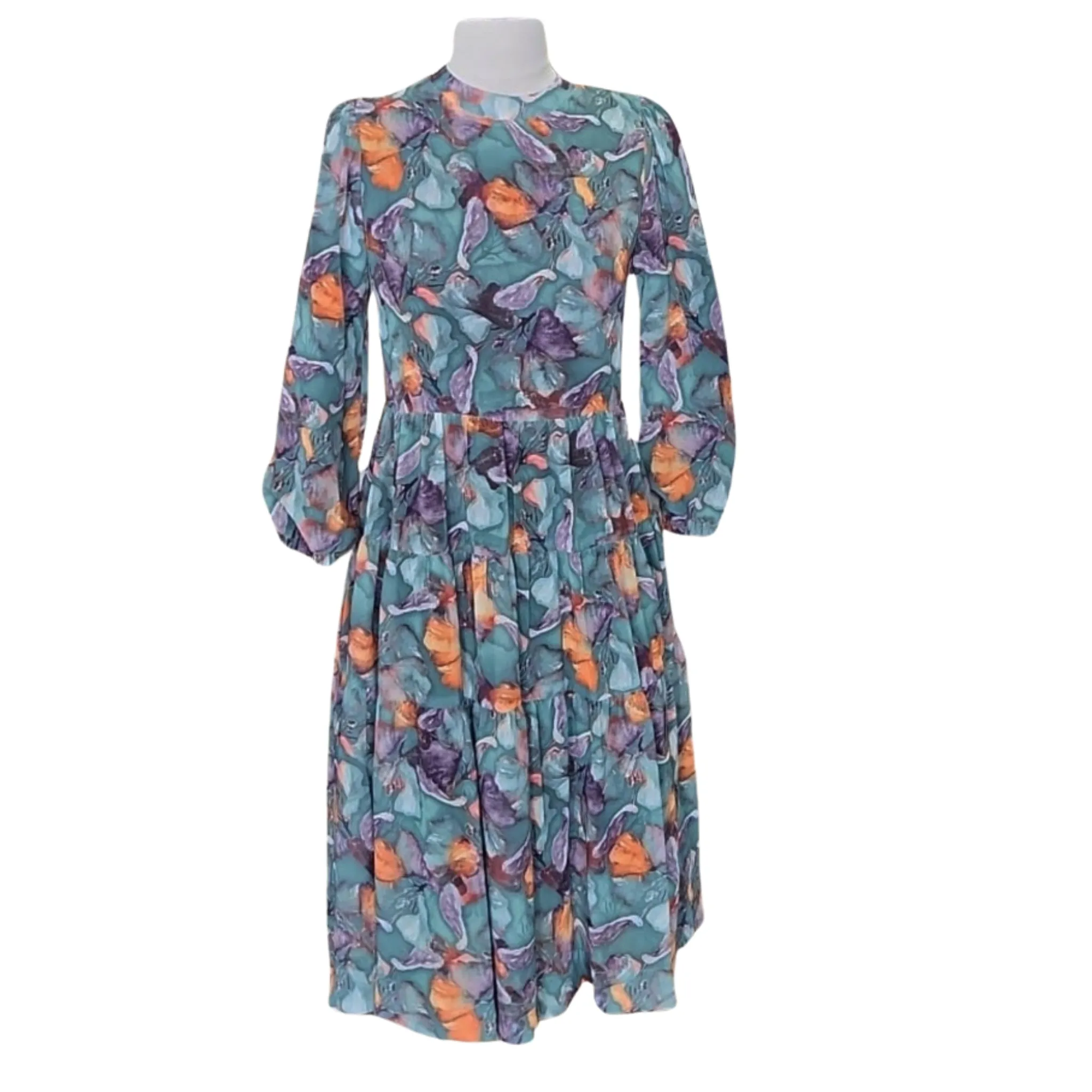 Arwen Tiered Dress Green