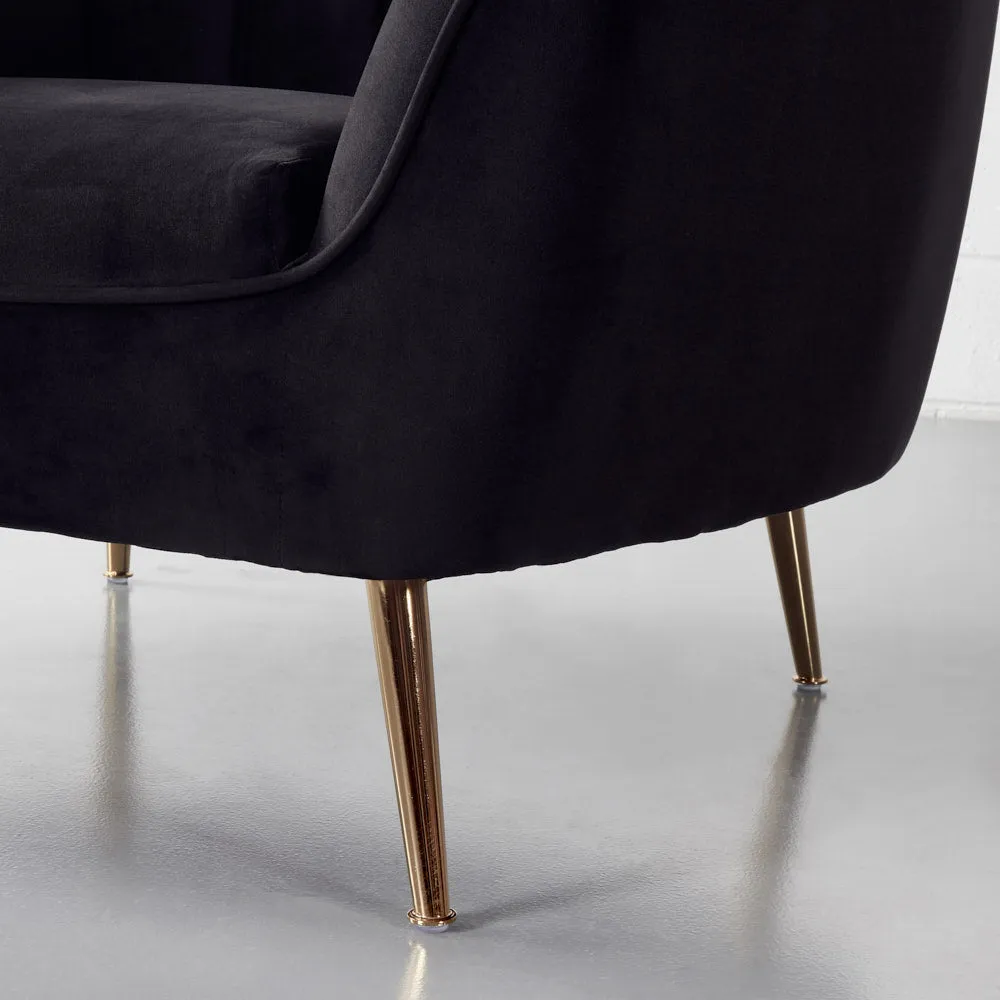 AUDREY - Black Velvet Chair