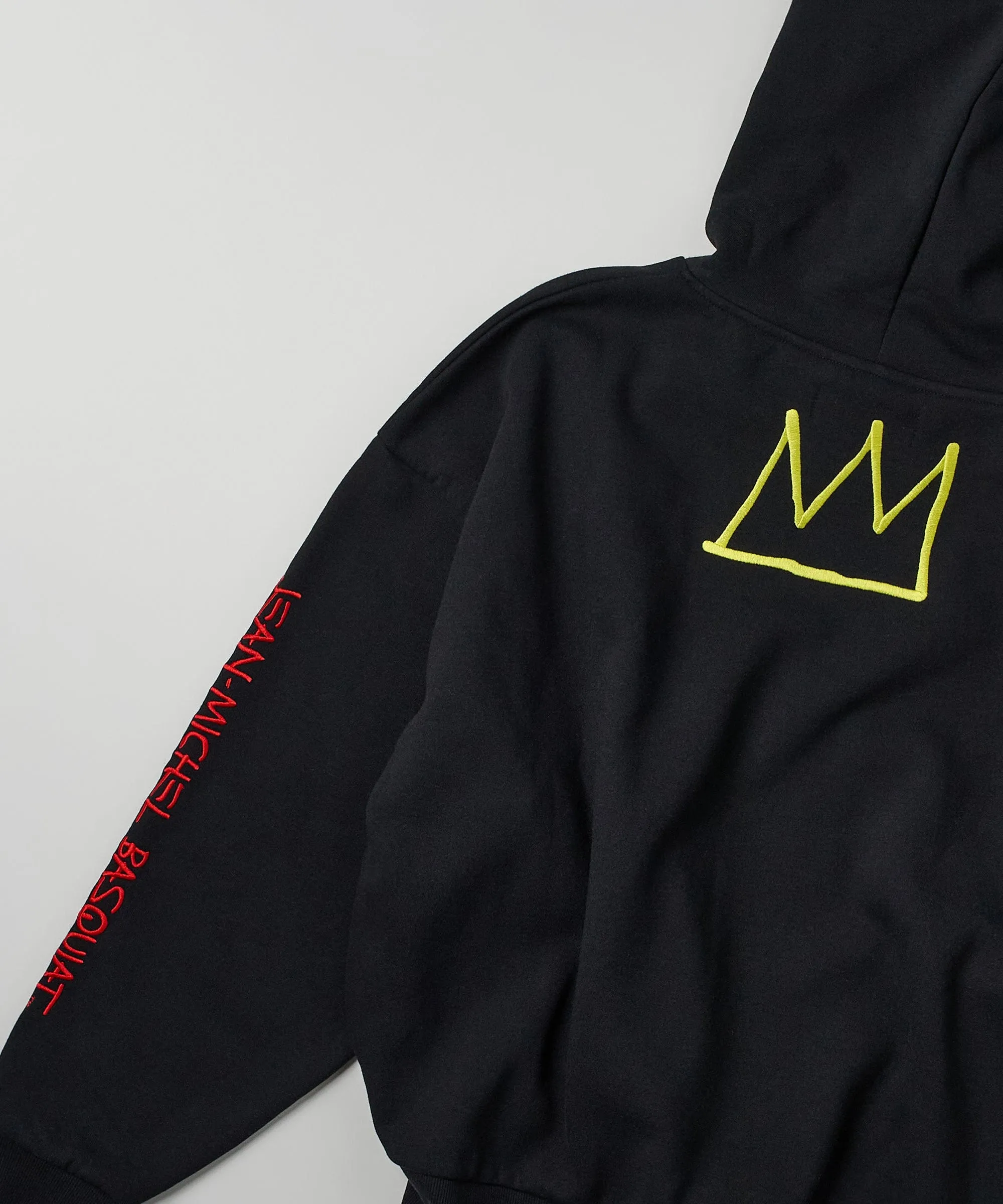 Basquiat™ Evil Thoughts Embroidered Hoodie - Black