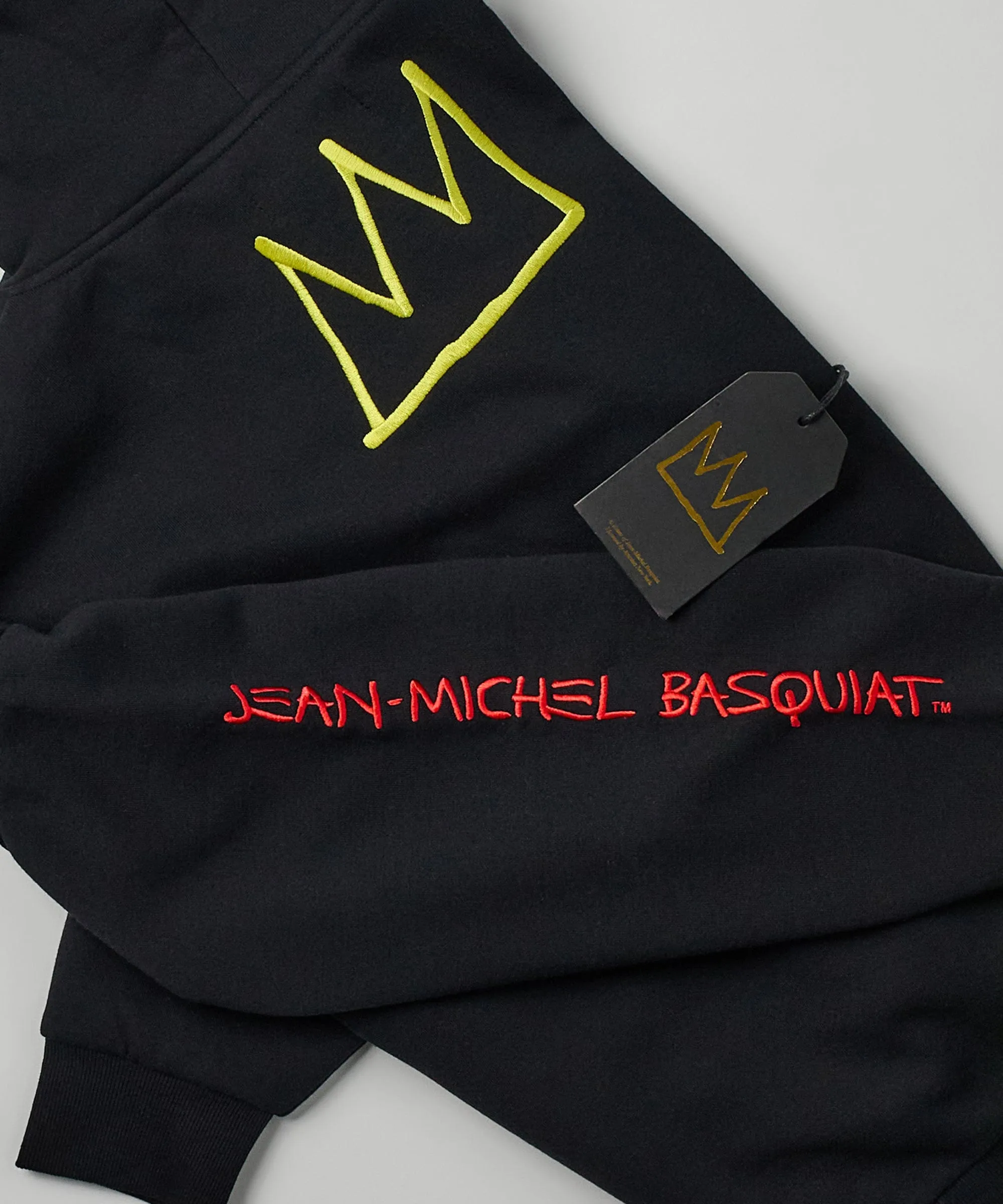 Basquiat™ Evil Thoughts Embroidered Hoodie - Black