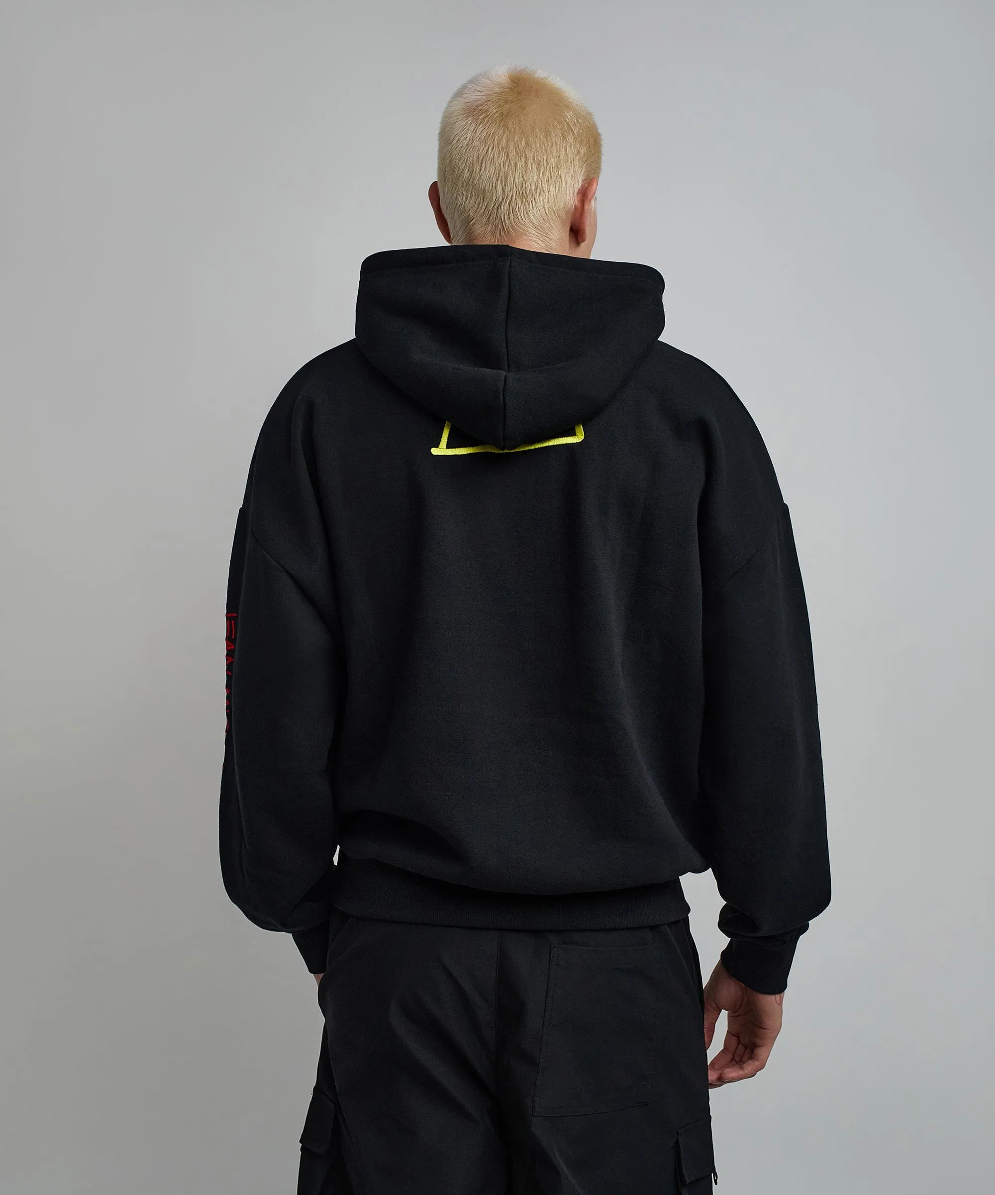 Basquiat™ Evil Thoughts Embroidered Hoodie - Black