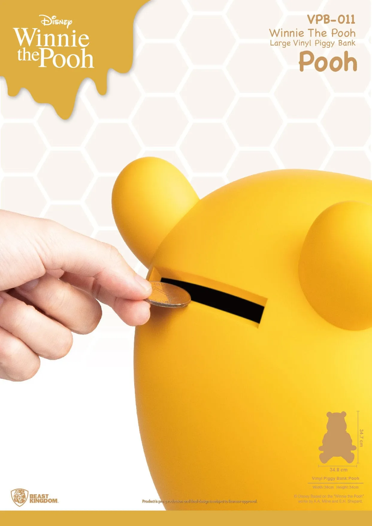 Beast Kingdom Disney Winnie The Pooh Piggy Bank