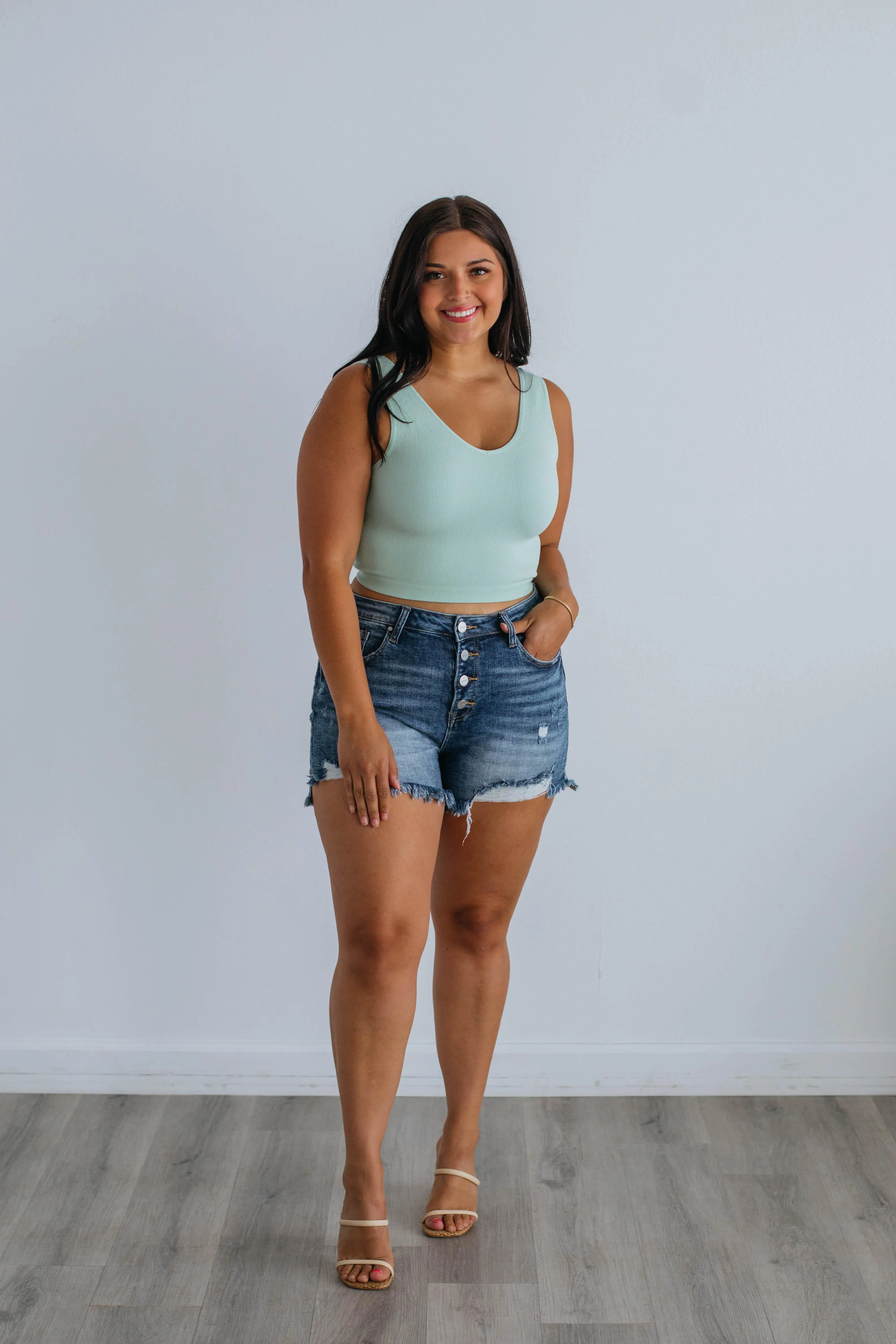 Benson Ribbed Tank - Mint