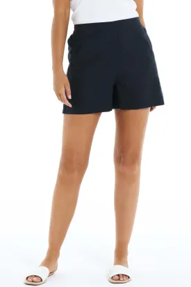 Betty Basics Peyton Linen Short in Indi Grey