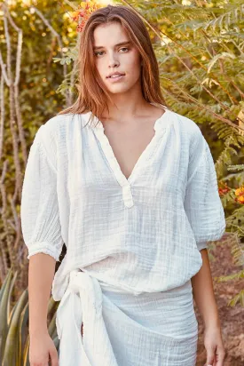 Biarritz Double Gauze Puff Sleeve Top