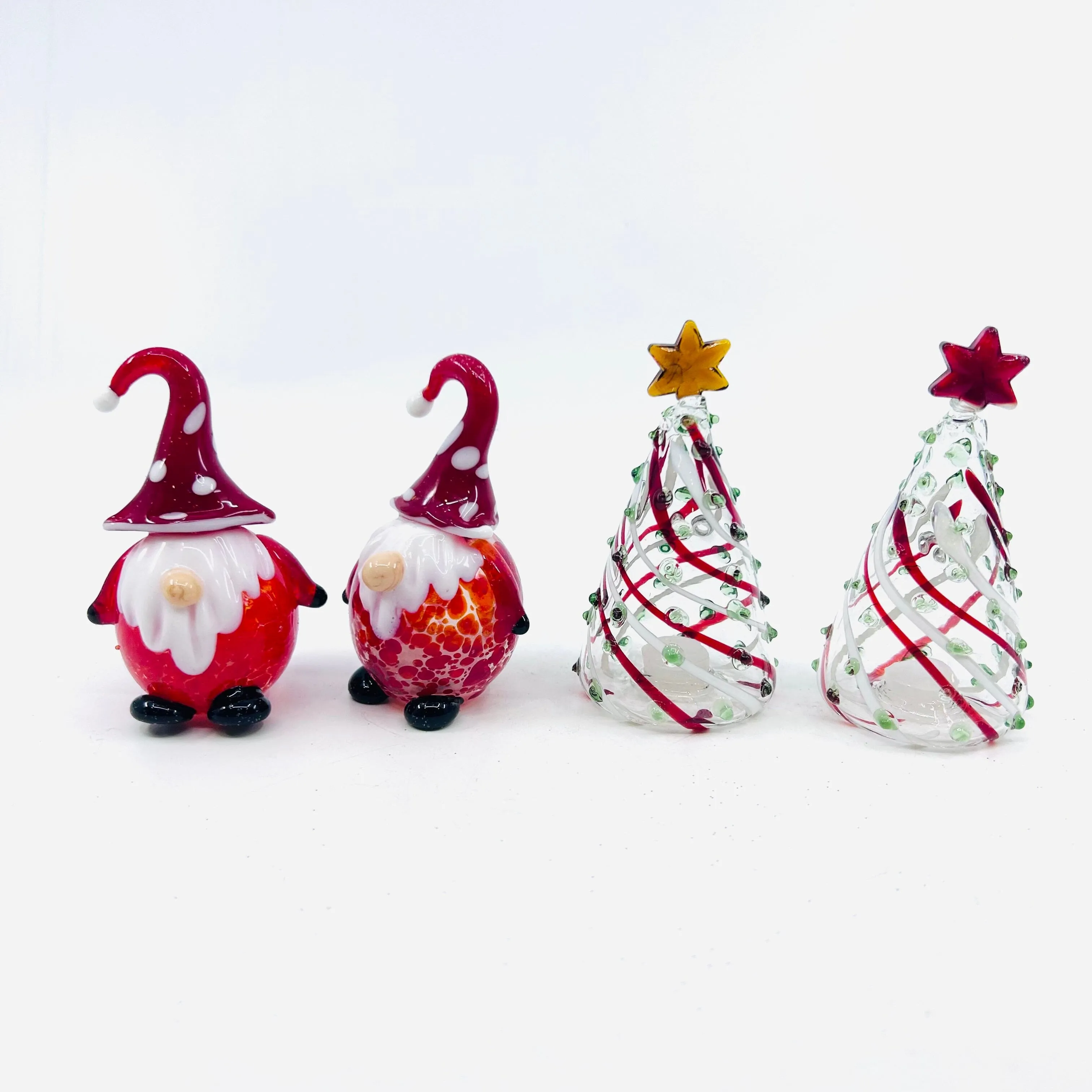 Blown Glass Salt and Pepper Shakers, Gnomes