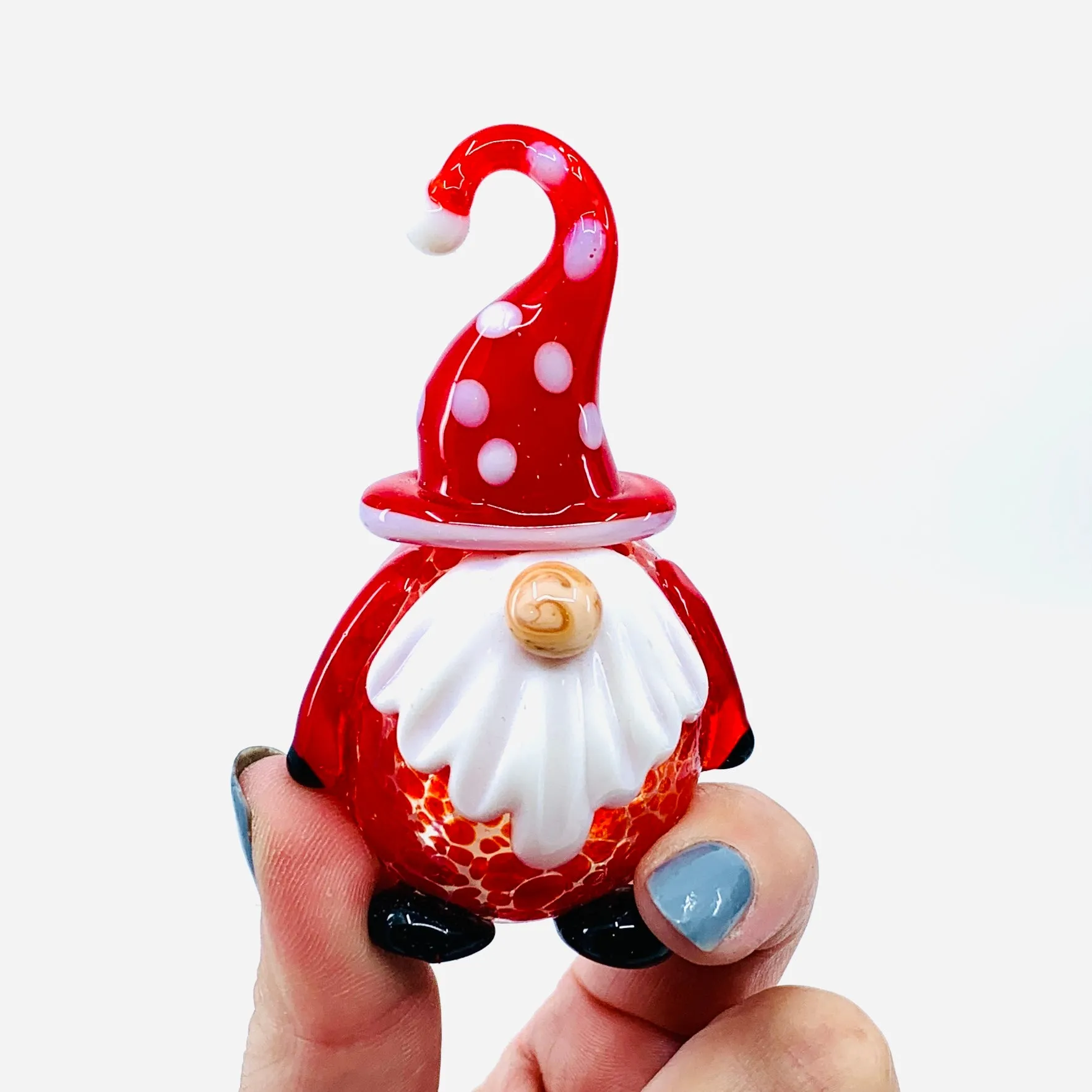 Blown Glass Salt and Pepper Shakers, Gnomes