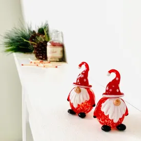 Blown Glass Salt and Pepper Shakers, Gnomes