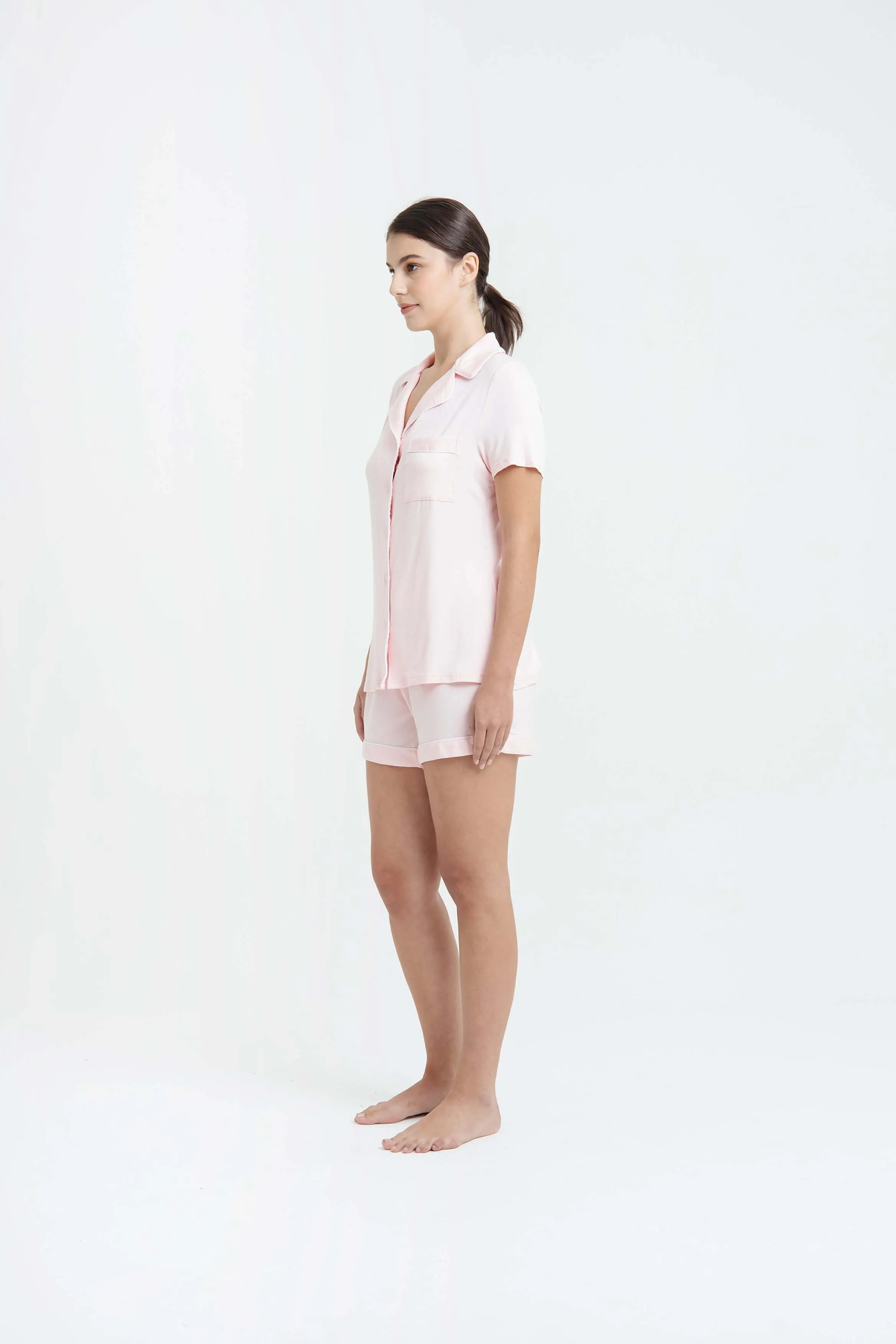 Blush Bamboo Short Pyjamas