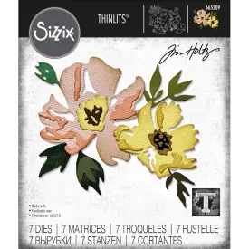 brushstroke flowers #1 die set by Sizzix and tim Holtz