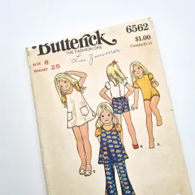 Butterick 6562 | Children's Bodysuit, Tunic, Jumper, Pants,   Shorts | Size 6