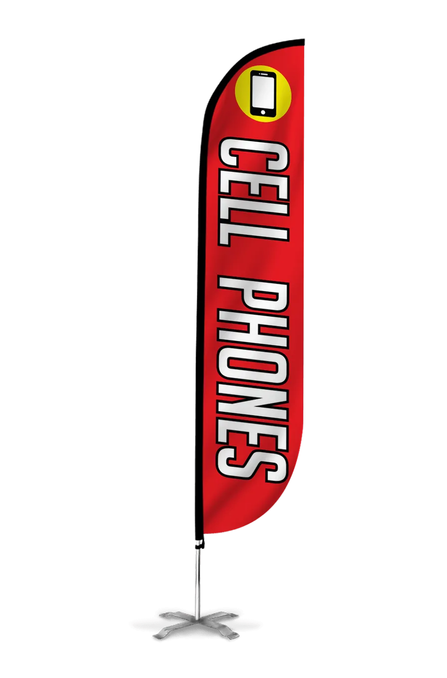 Cell Phones Feather Flag