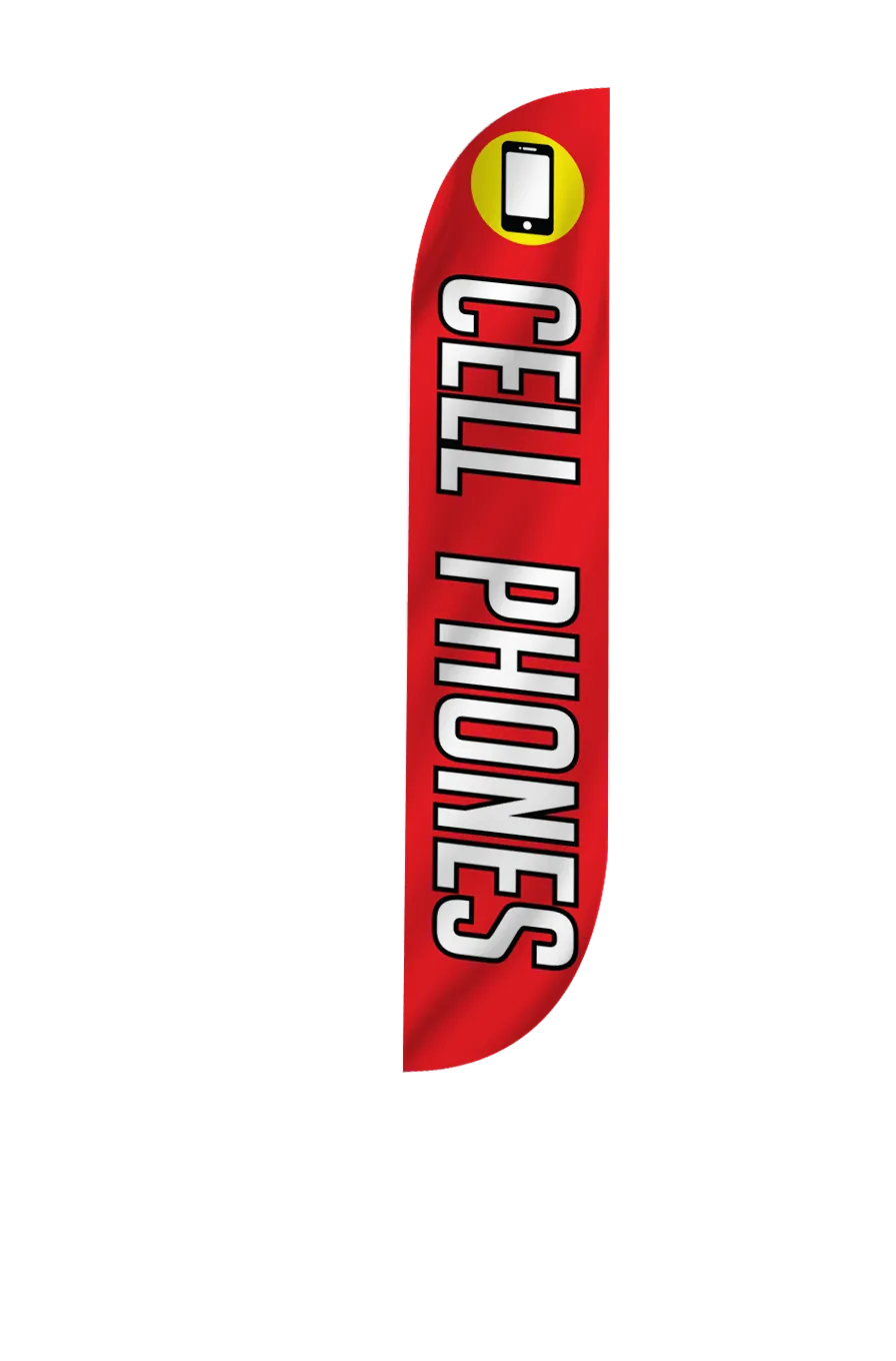 Cell Phones Feather Flag
