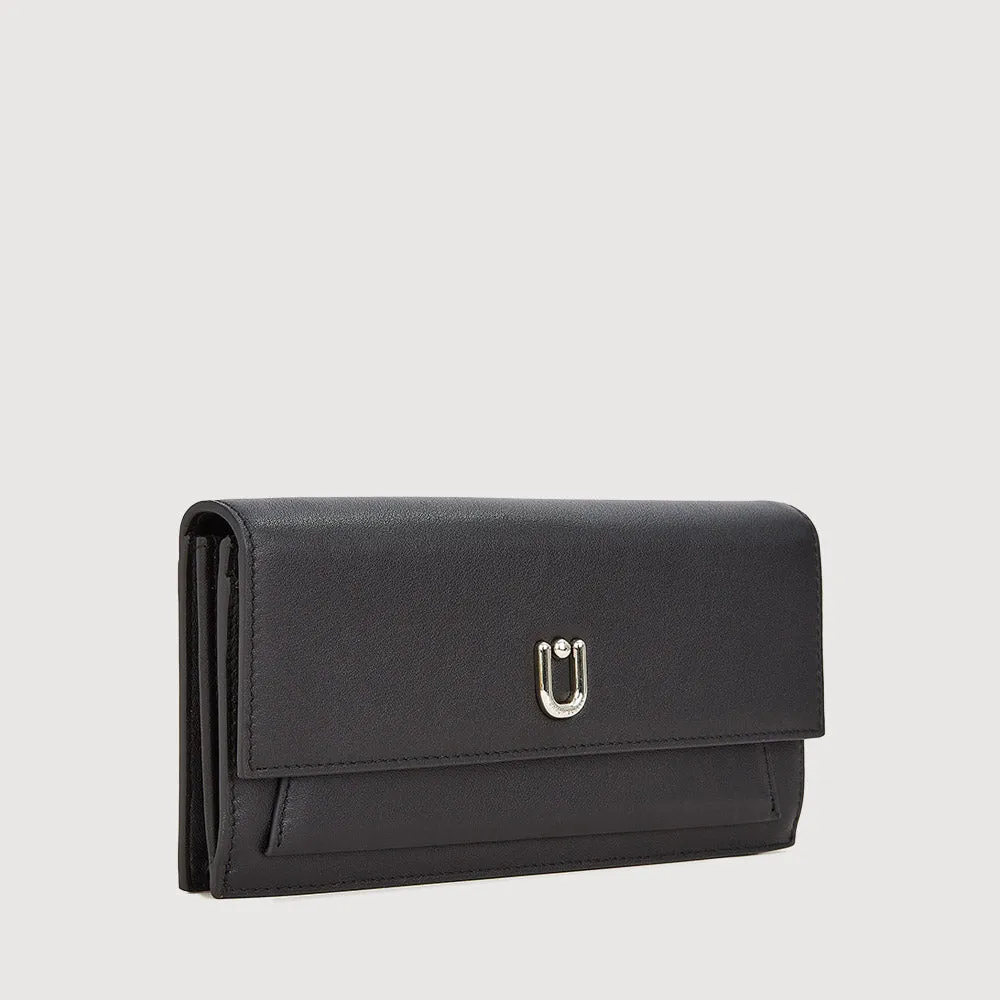 CERMET BIFOLD LONG WALLET WITH ZIP COMPARTMENT (BOX GUSSET)