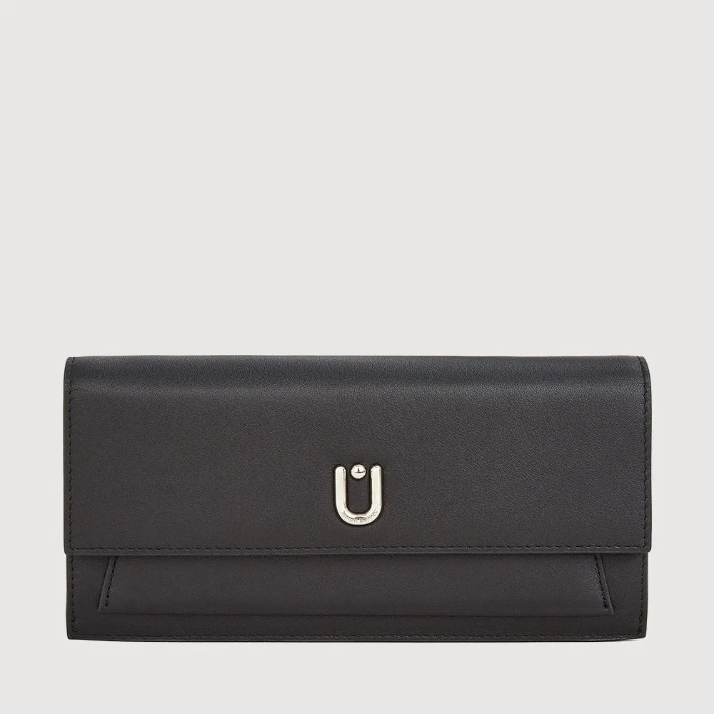 CERMET BIFOLD LONG WALLET WITH ZIP COMPARTMENT (BOX GUSSET)