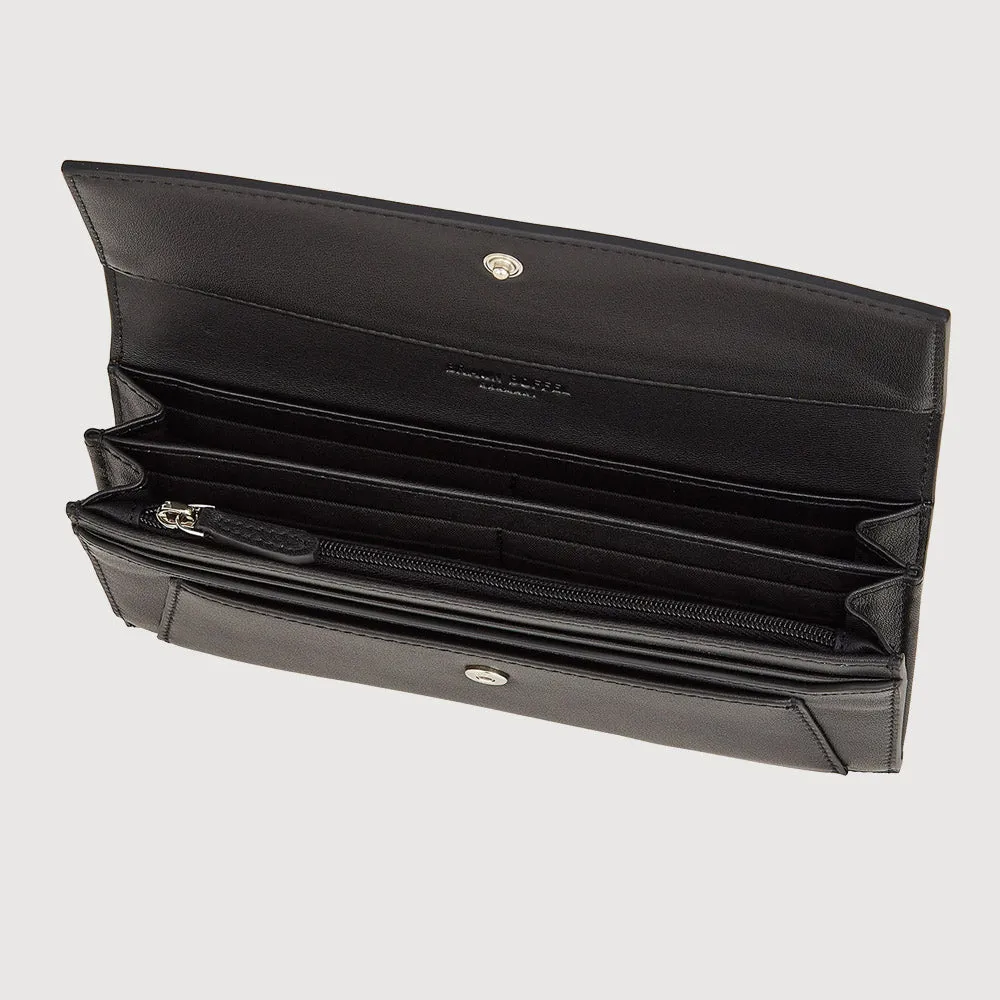 CERMET BIFOLD LONG WALLET WITH ZIP COMPARTMENT (BOX GUSSET)