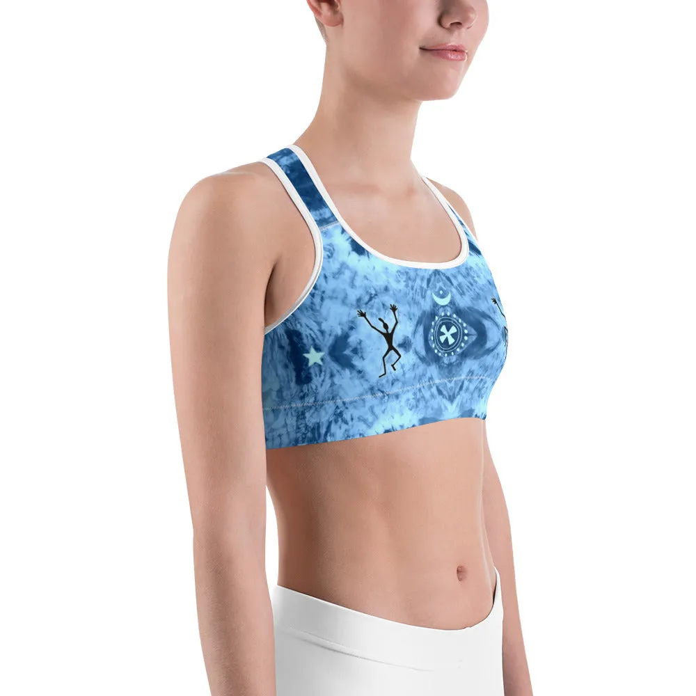 Cosmic Blues - Yoga Sports bra