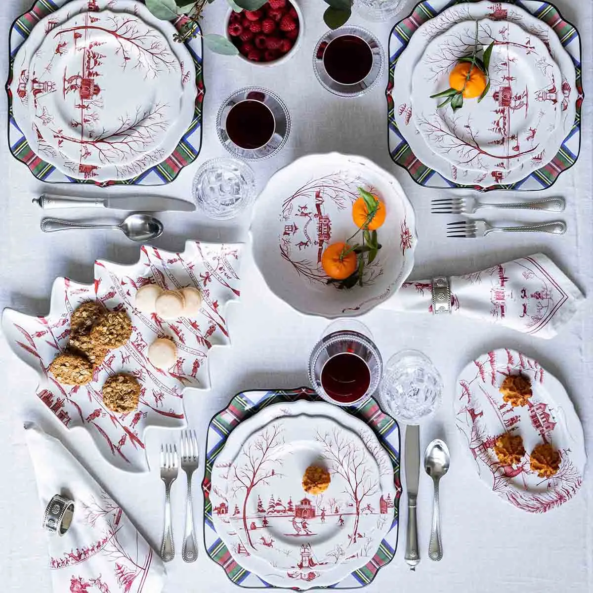 Country Estate Winter Frolic Two Tiered Server