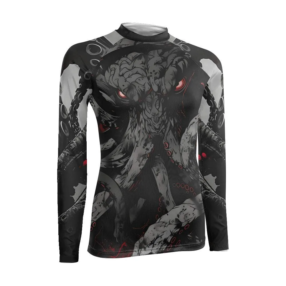 Darkness Cthulhu Women's Long Sleeve Rash Guard