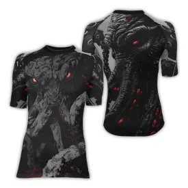 Darkness Cthulhu Women's Short Sleeve Rash Guard