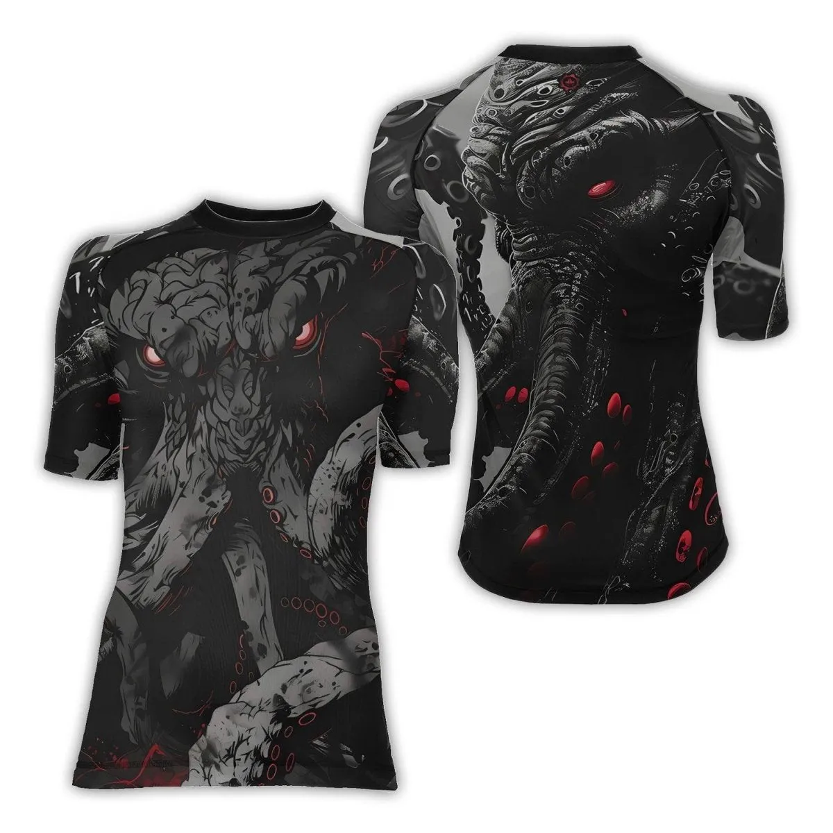 Darkness Cthulhu Women's Short Sleeve Rash Guard