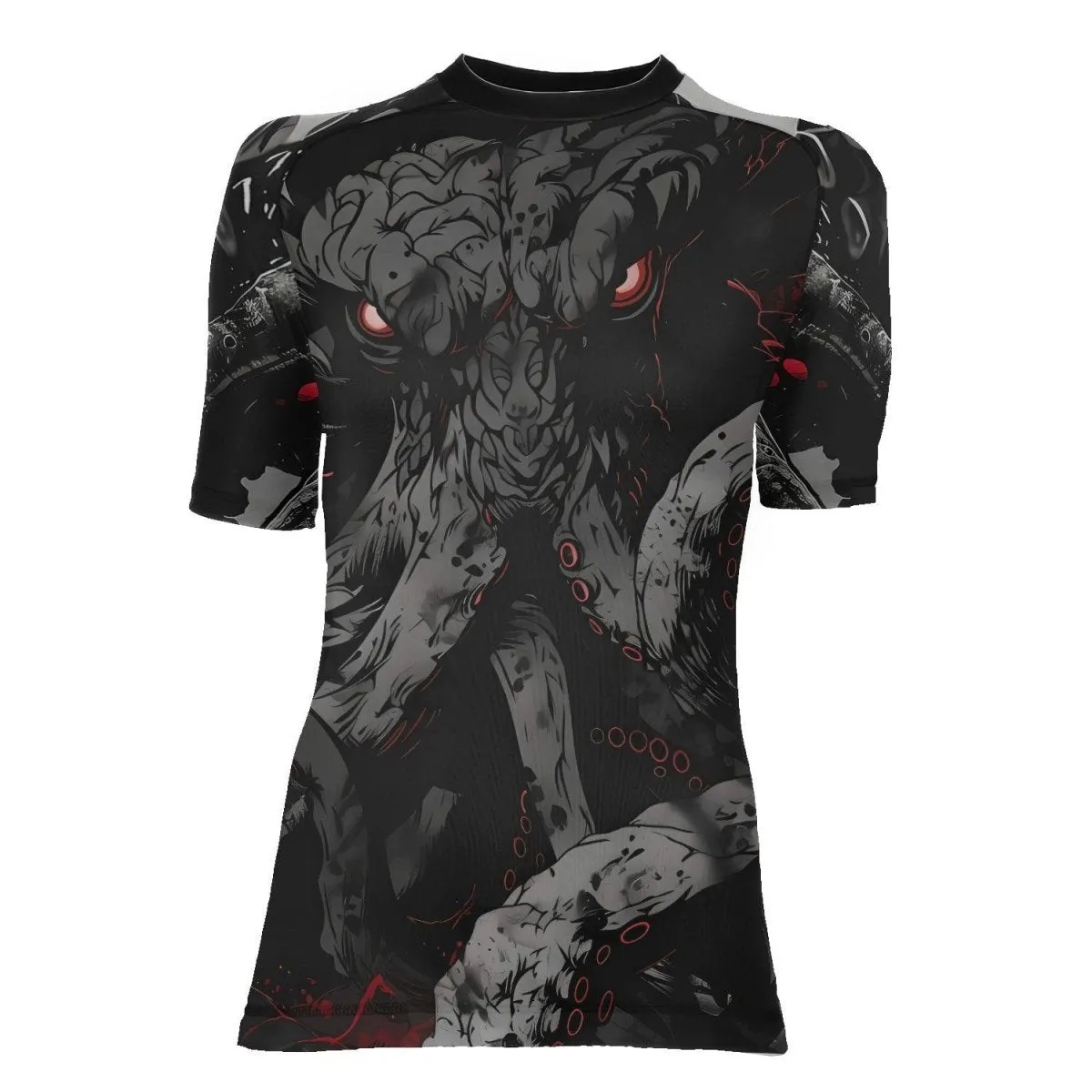 Darkness Cthulhu Women's Short Sleeve Rash Guard