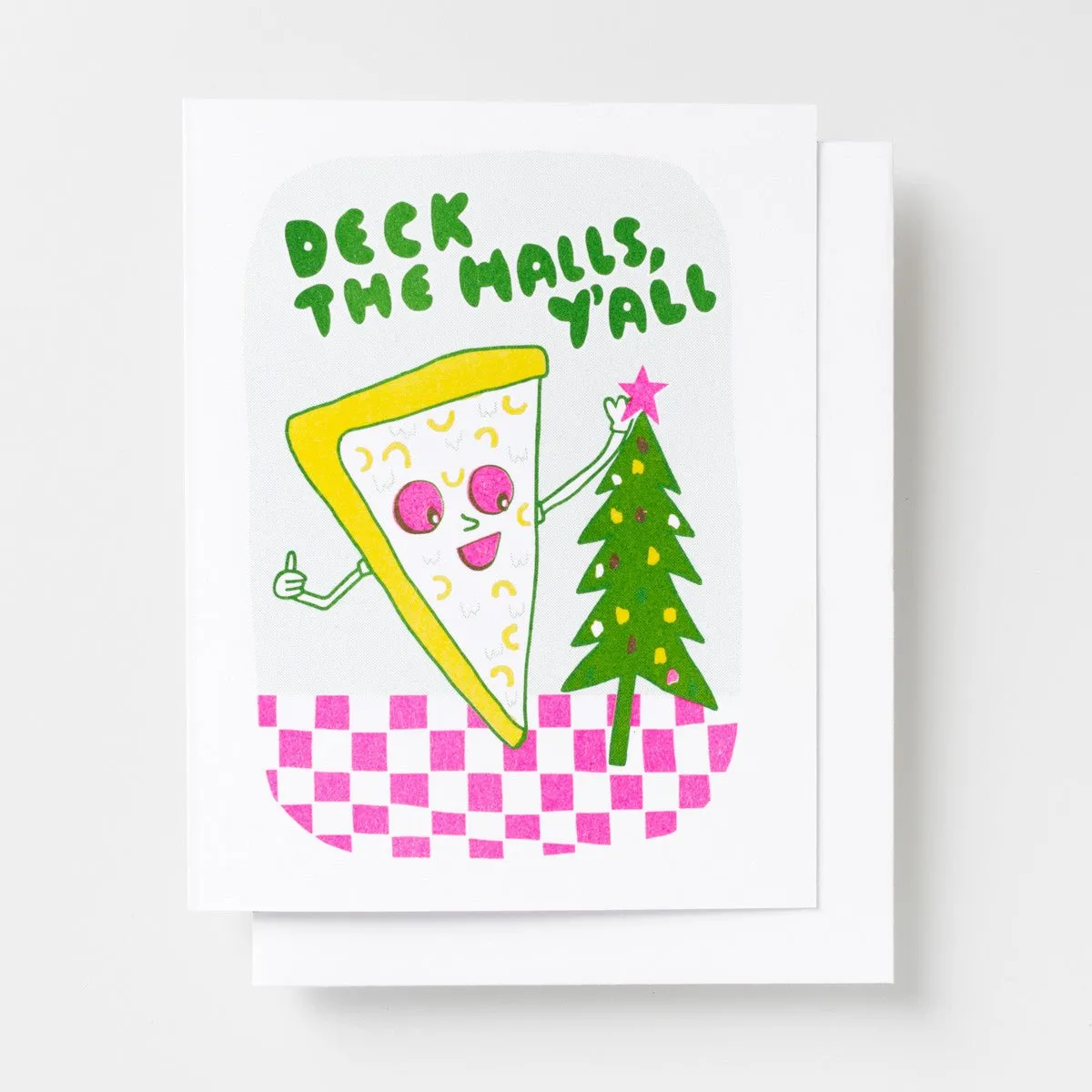 Deck The Halls Pizza - Risograph Card Set