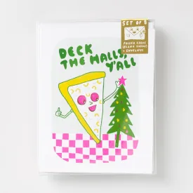 Deck The Halls Pizza - Risograph Card Set
