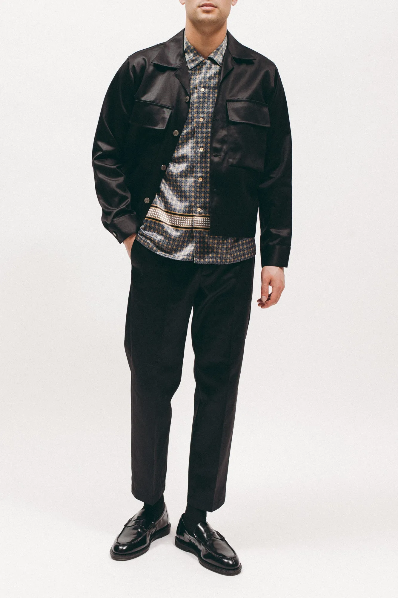 Diamond LS Rayon Shirt - Gold