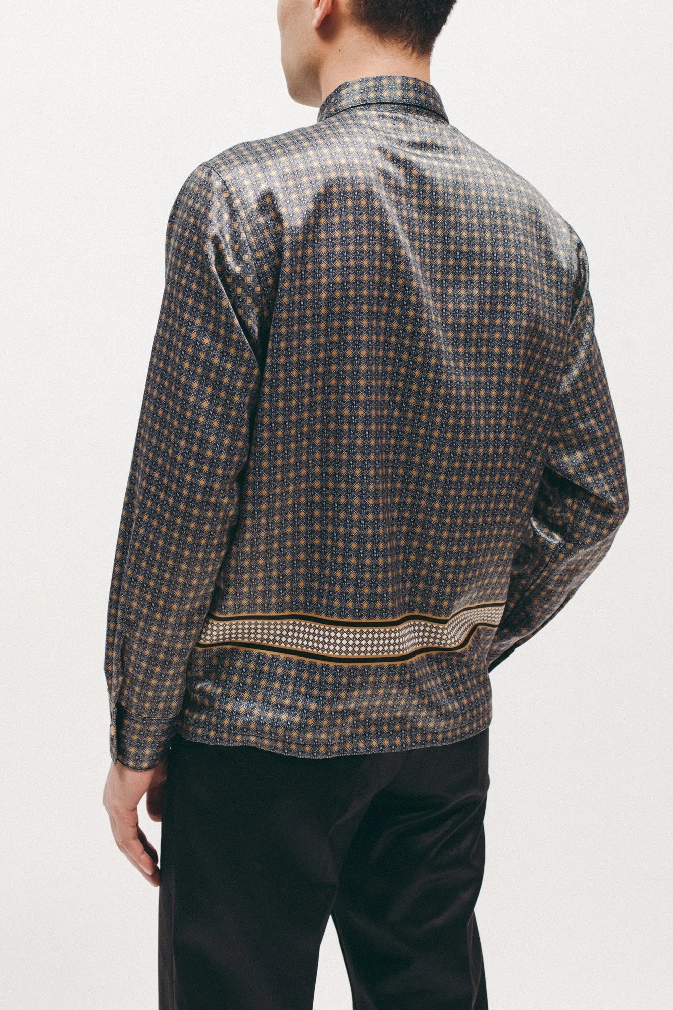 Diamond LS Rayon Shirt - Gold